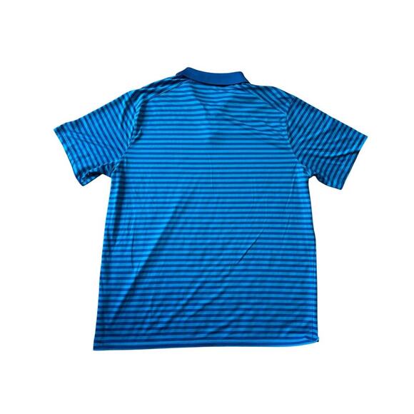 NIKE Golf Dri-fit size XXL, Blue Striped, short sleeved Polo - Picture 2 of 9